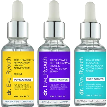 Squalaan serum 30ml + Ashwaganda Vitamine C serum 30ml + Peptide serum 30ml