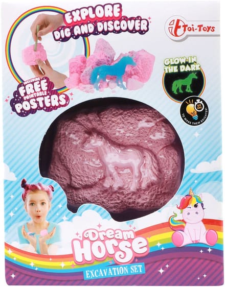 Toi-Toys - Excavation set Unicorn Glow in the Dark