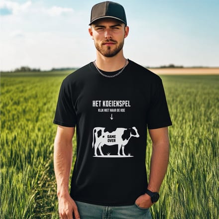 AGRIFANS® Het Koeienspel - Heren T-shirt - S