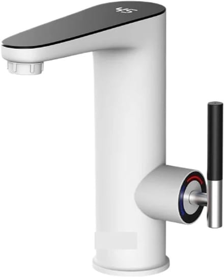 Directe Waterverwarmer - Keukenkraan Boiler - Direct Warm Water - Digitale Temperatuurweergave - 3200W - Zilver