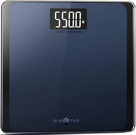 Digitale Personenweegschaal 550 kg Ultrabreed Platform Groot LCD Display