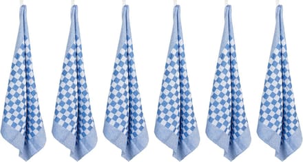 CarrÉ Keukenhanddoek Blauw Set6 65x65cm - Katoen