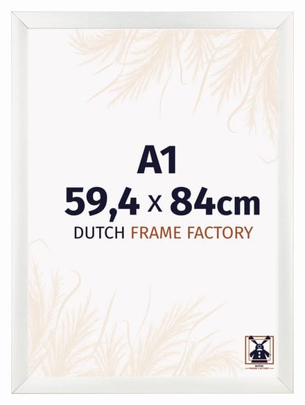 Fotolijst A1 59,4x84 cm - MDF - Wit Geveegd - Praag