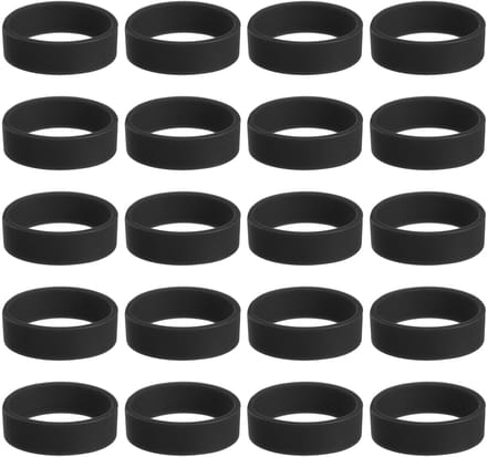 Elastiekjes, antislip, 3,1 cm, platte elastische elastieken om te binden voor boeken, vallen, kunst, snoer, bundels, zwart