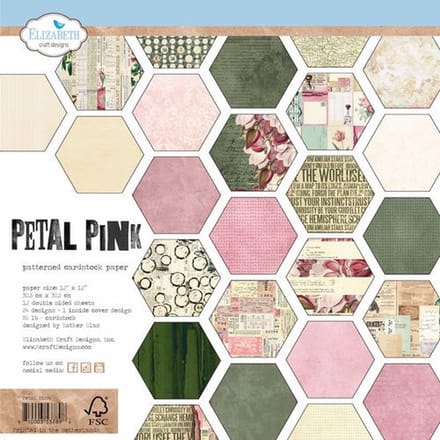 ECD papierblok Petal pink 12x12 dubbelzijdig