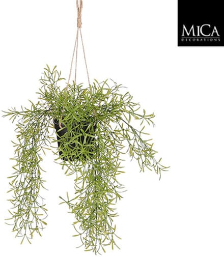 Kunstplant Mica Rhipsalis hangend in pot groen Ø9,5cm 40x20cm
