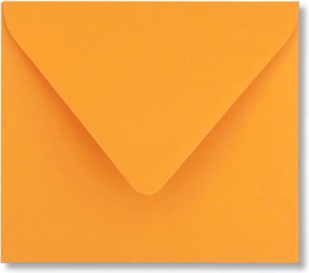 Envelop 12,5 x 14 Feloranje, 100 stuks