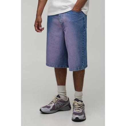 Regular Getinte Denim Jorts | Light Blue | Size 32