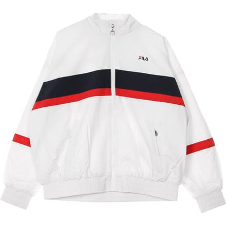 Kaya dameswindjack helderwit/zwarte iris/true red