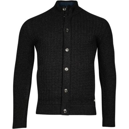 Baileys Vest Cardigan Buttons Structure Knit Navy / male