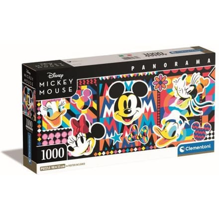 Clementoni - Puzzel - 1000 Stukjes - Disney Panorama - 98 x 33 cm - Hoge kwaliteit
