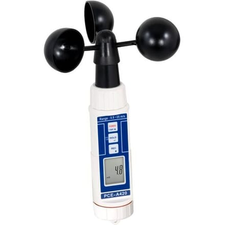 PCE Instruments PCE-A 420 Windmeter 2.5 tot 126 km/h Met datalogger