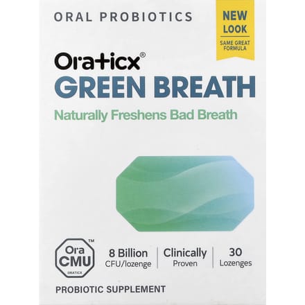 Oraticx, Groene Adem, Munt Smaak, 30 Pastilles (80 mg per zuigtablet)