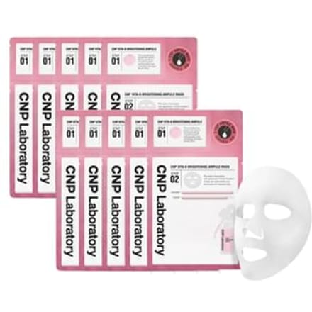 CNP Laboratory - Vita-B Brightening Ampule 2-Step Mask Bundle Set 1.5ml + 25ml x 10 sheets
