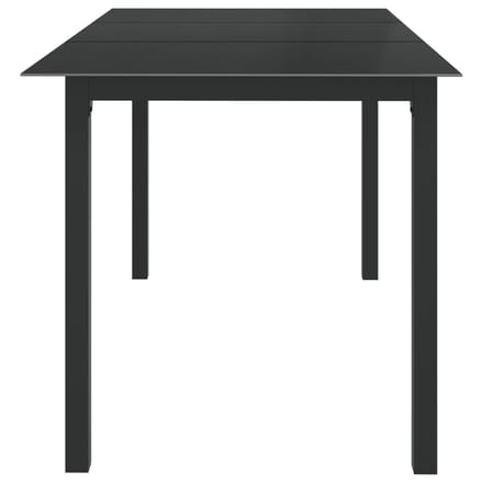 vidaXL - Tuintafel - 150x90x74 - cm - aluminium - en - glas - zwart