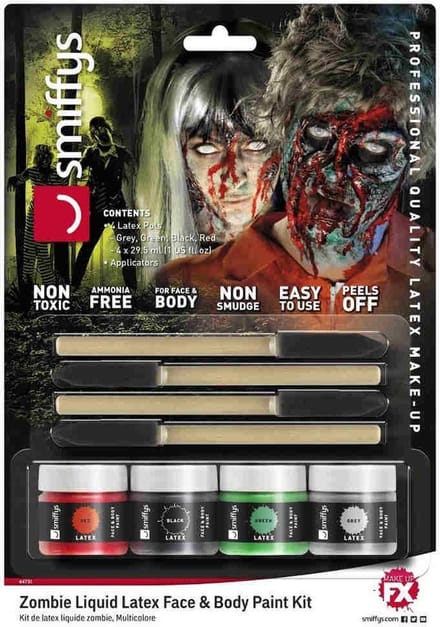Smiffys Liquid Latex Zombie Kit Multicolours
