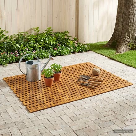 vidaXL - Badmatten - Naturel - 105 - x - 160 - cm - Massief - Acacia - Hout