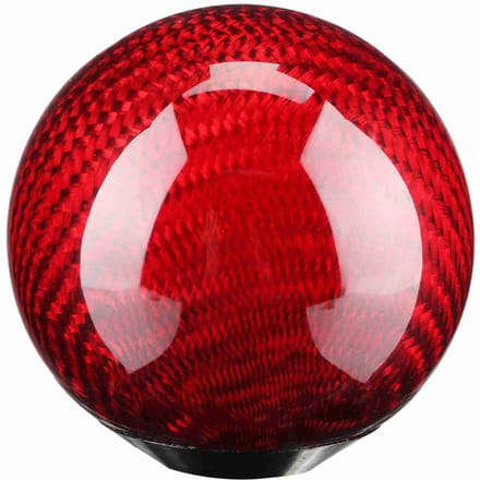 Voiture Modification Universelle Fibre de Carbone Pommeau Manuel Levier de Vitesses Tête de Levier (rouge) red