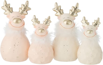 J-Line figuur Rendier - keramiek - mix - large - 2 stuks