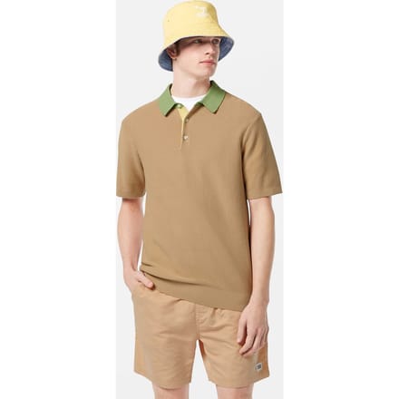 Scotch & Soda Structured Knitted Polo Soft Camel Größe: S | Poloshirts Outlet | Herren | Braun