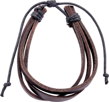 Behave - leren armbandje - donkerbruin - casual mannentrend