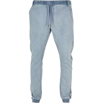 Urban Classics - Knitted Denim lighter washed Heren joggingbroek - M - Zwart