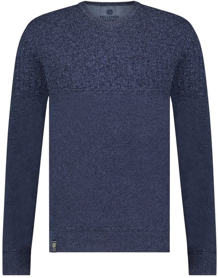 Fellows United Pullover V-neck Structure Knit Navy (32.1103 - 110)