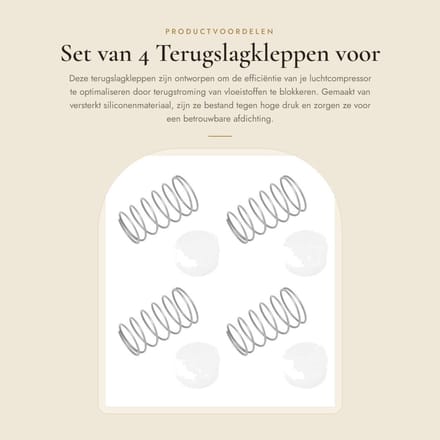 Dailygoods - Set van 4 Terugslagkleppen voor Luchtcompressoren
