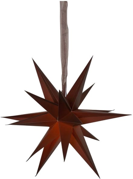 Star Trading 3D papieren ster 'December', 18 punten, bruin, Ø 45 cm