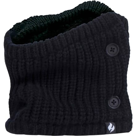 Heat Holders - Thermische halswarmer met knopen voor dames - Zwart