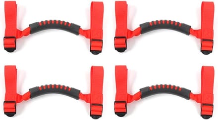 4Pcs Armrest Top Handles Grip Bar Pulling Tab Roll Bar Mount - Geschikt voor Wrangler - CJ TJ JK JL Sport Sahara Rubicon