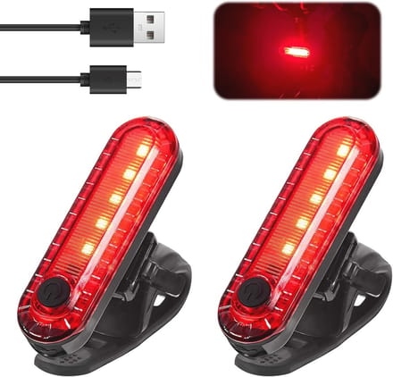 Oplaadbare LED Achterlicht Set - Waterdichte Fietsverlichting met 4 Lichtmodi
