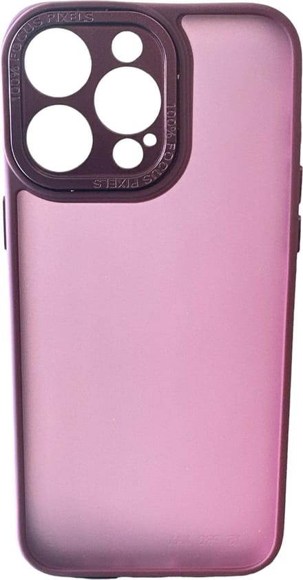 Backcover Military - Geschikt voor iPhone 14 Plus - Met Camera Protector - Stevige Case met Soft TPU-bumperranden - Roze