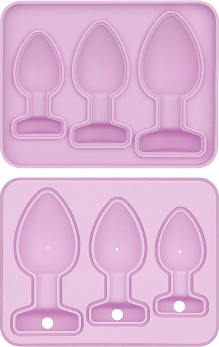 LoveToy - Siliconen IJsblokjesvorm - Buttplug Set - Lila