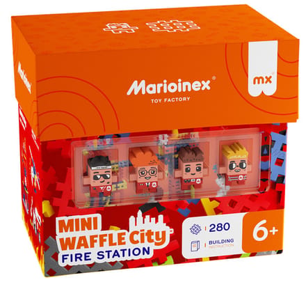 Mini wafel blokken brandweer 280 stuks - Marioinex - vanaf 3 jaar