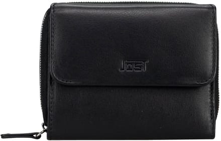 JOST Leren portemonnee Odense Zip Wallet Black zwart