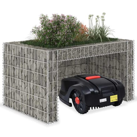 vidaXL - Grasmaaieroverkapping - met - plantenbak - 110x80x60cm - staaldraad