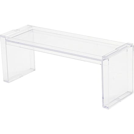 Bureau-opbergrek Transparante stapelbare plastic bureau-organizer displayplank voor cosmetica white