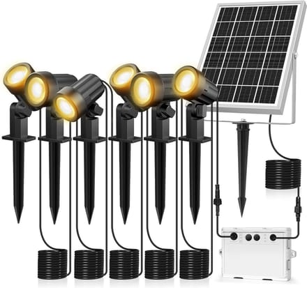 Zonne-energie Tuinverlichting - 6 Stuks - Warmwit