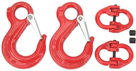 Heavy Duty Slingerhaak met Veerbeveiliging - 2 Sets voor Heffen en Takelen