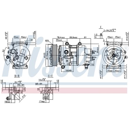 Compressor, airconditioner NISSENS 89201