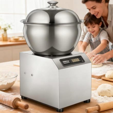 Deegmixer - Kneedmachine - Bakken en mengen - Dubbele rotatie - 5 kg capaciteit - Zilver