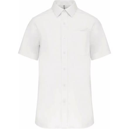 Kariban Heren poplin overhemd korte mouwen K543 - White - 6XL