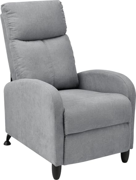 Verstelbare Relaxfauteuil - 102x60x92 cm - Stof - Lichtgrijs