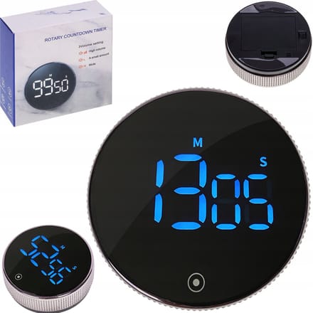 BK - Magnetische Keukentimer - Groot LED Display - Zwart - Magnetische Bevestiging