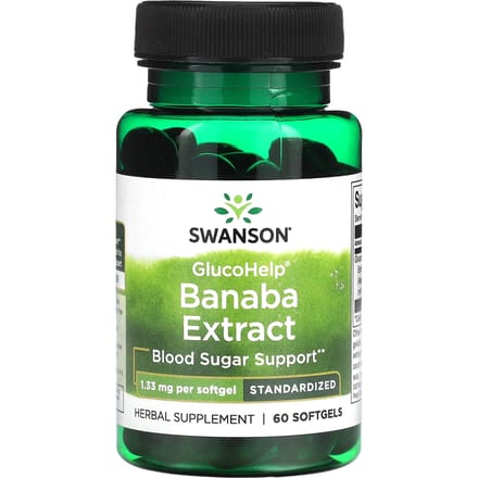 Glucohelp, Banaba Extract, 1,33 Mg, 60 Softgels