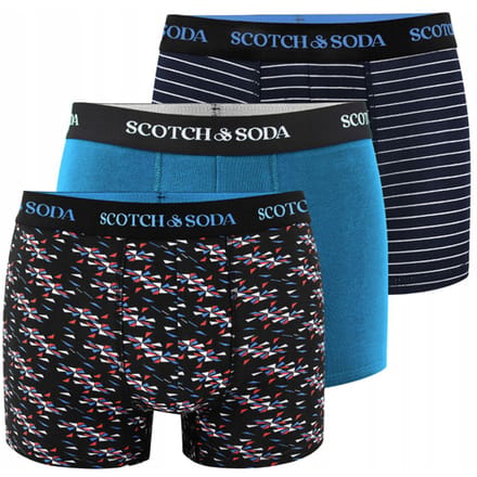 Scotch & Soda - Heren Onderbroeken 3-Pack Boxers - Multi - Maat M