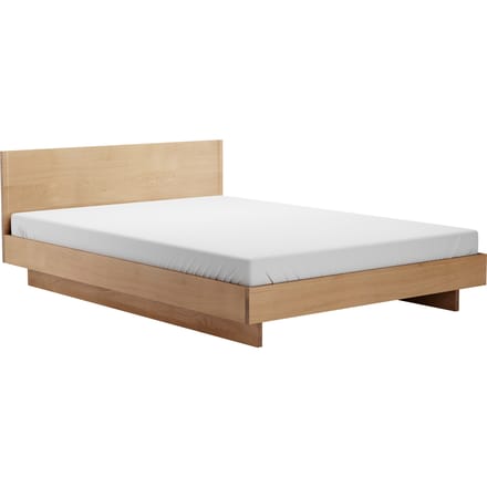 Objekte unserer Tage Zians Bed met doorlopend been - eiken - met hoofdeinde - 200 x 200 cm