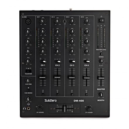 SubZero DM-400 4-kanaals DJ-Mixer met USB