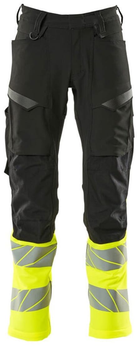 Mascot Accelerate Safe Broek met kniezakken 19879-711 - Zwart/hi-vis geel - C52 - 76